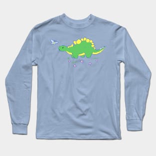 Cute Stegosaurus Long Sleeve T-Shirt